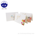 Festival reciclado de impressão colorida cartão de agradecimento